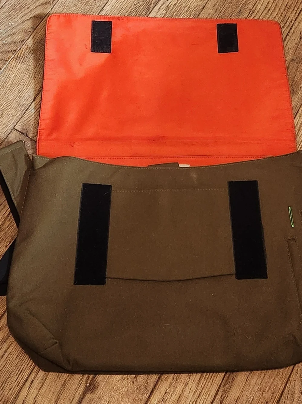 Jack Spade Brown Canvas Messenger Bag with Black Strap